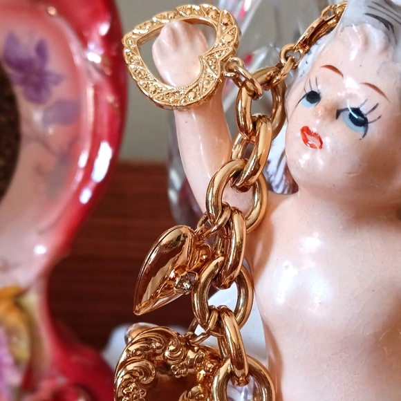 VALENTINE'S GIFT!😍 "KIRKS FOLLY" ALL HEARTS BRACELET WITH LOCKET! - Picture 10 of 14